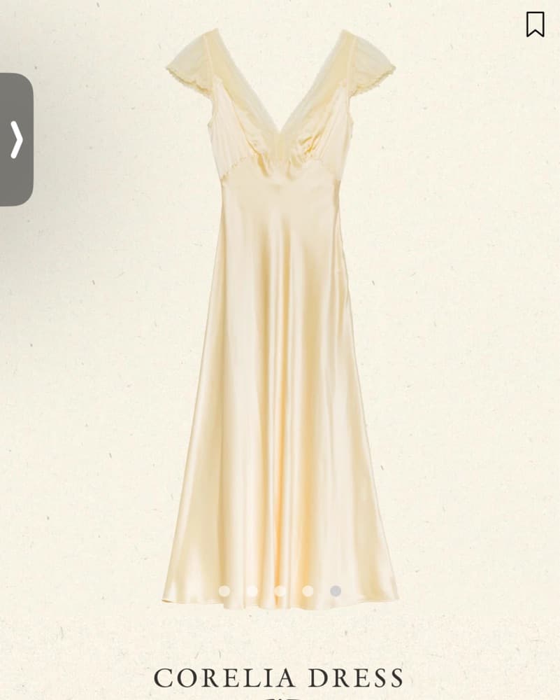 Doen Silk Cornelia Dress Light Yellow - Image 3