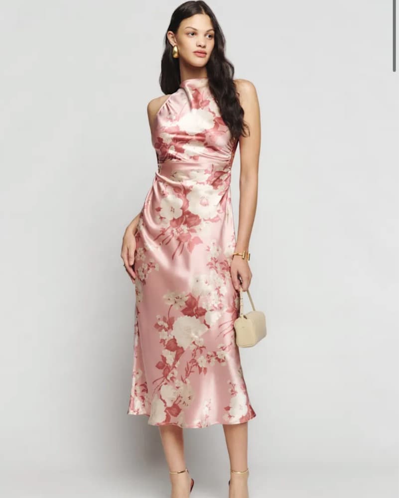 Reformation Casette Silk Dress - Image 1