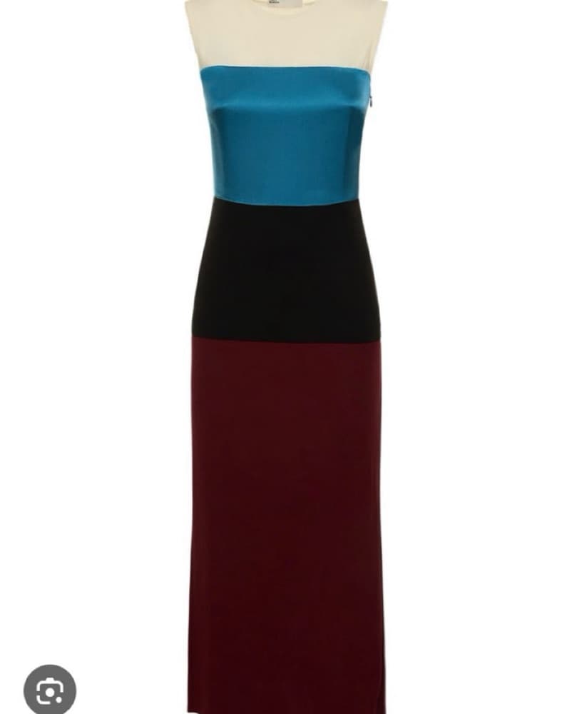 Elegant Tory Burch Colorblock Midi Dress - Image 1
