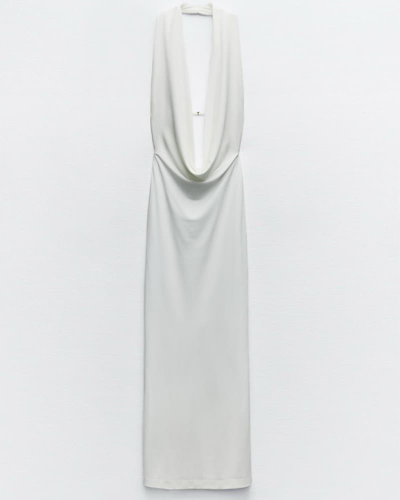 Zara Draped Halter Dress - Image 1