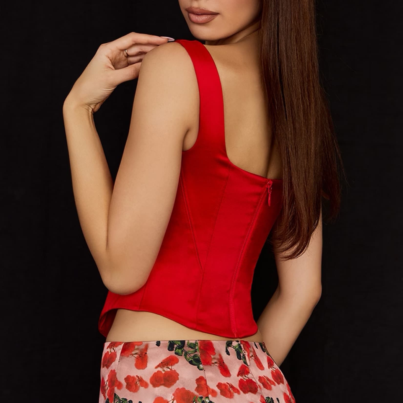 HOUSE OF CB- Rec Corset And Skirt Set - Image 3