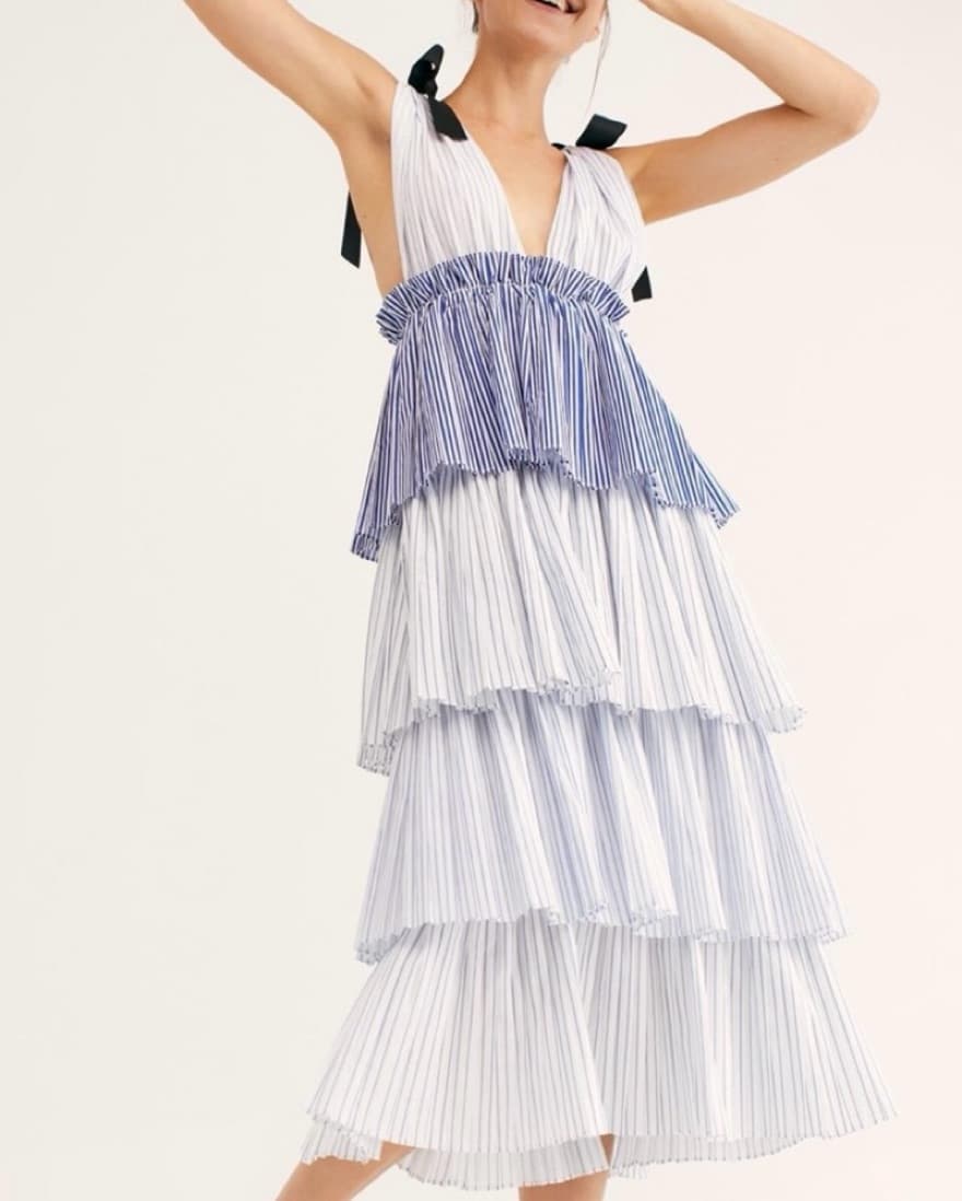 Mafia free people Keza tiered blue multi - Image 2