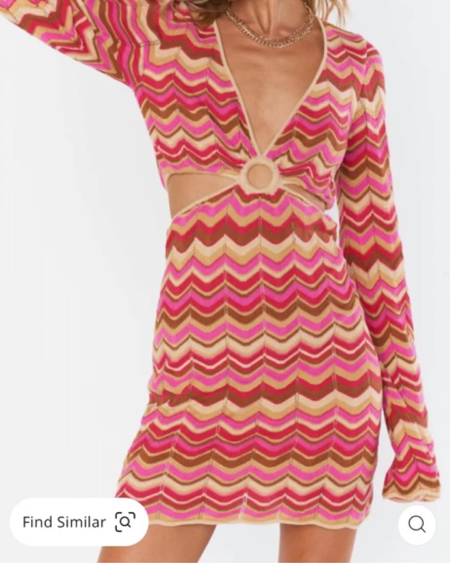 Stripe Knit Coverup Dress - Image 4