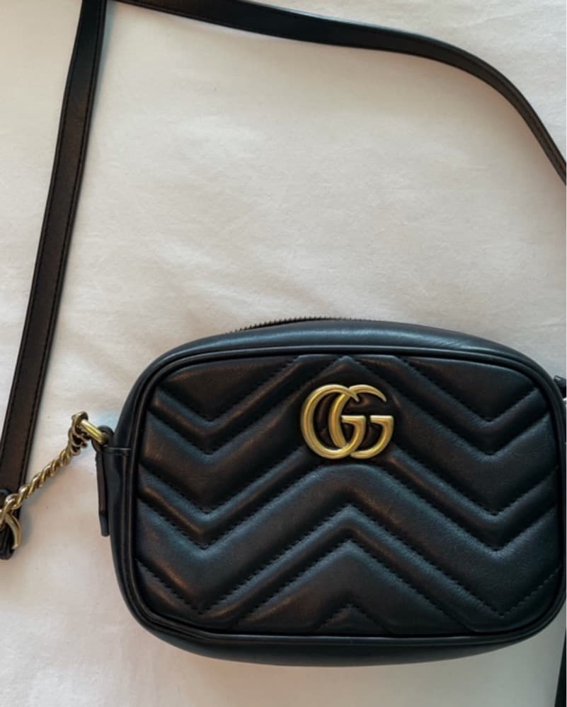 Gucci Black Quilted Crossbody Bag - Image 1
