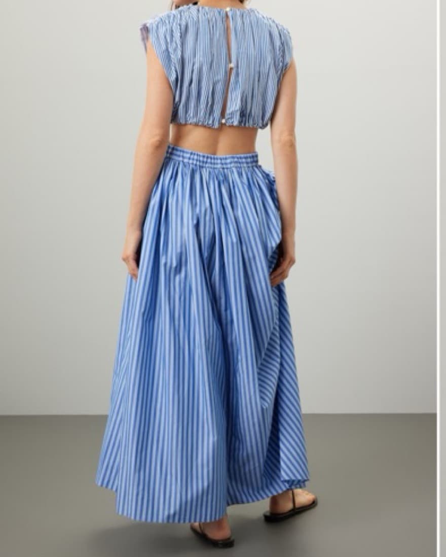 Diotima Blue Striped Dress - Image 3