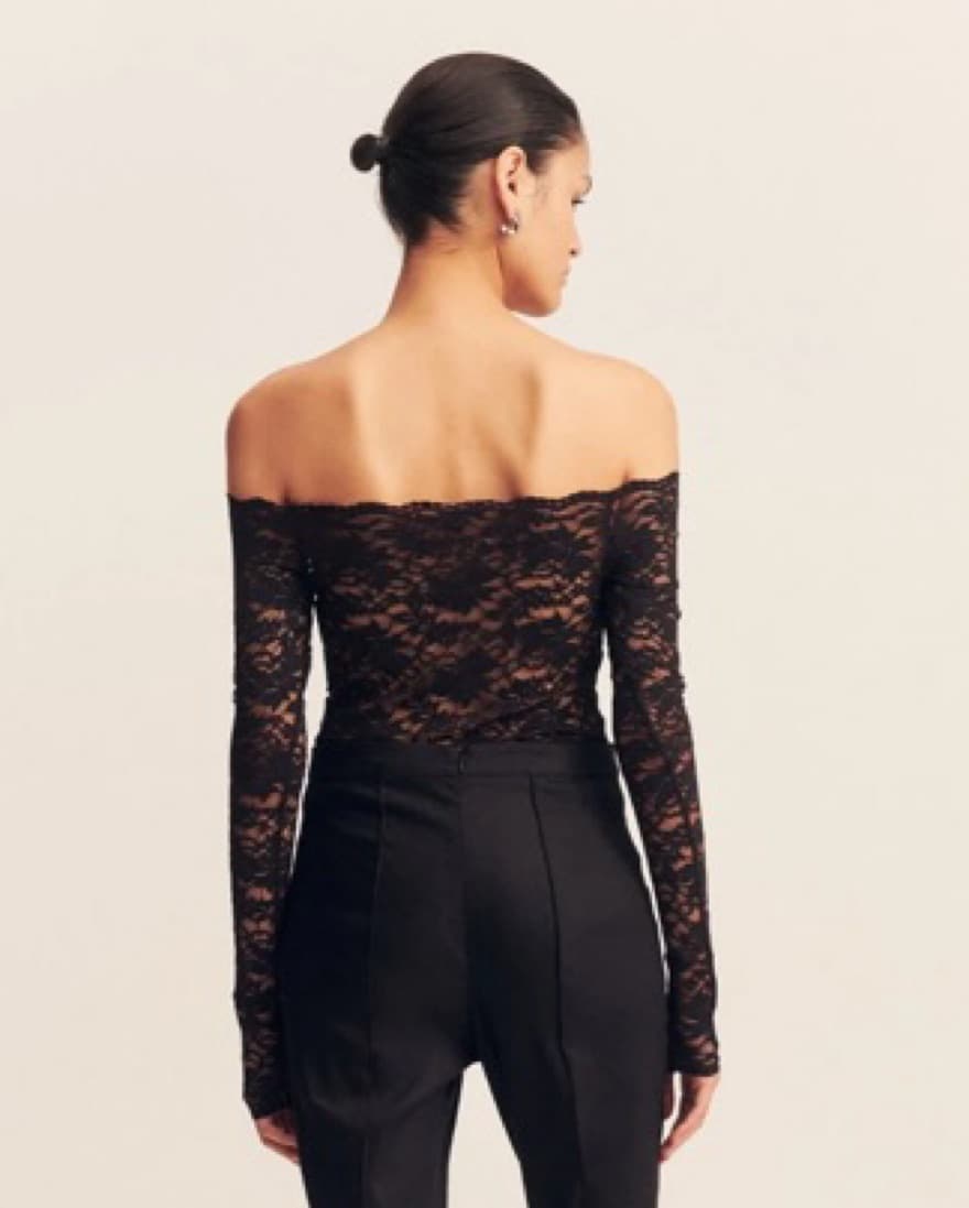 Shona Joy Lace Off Shoulder Top  - Image 4