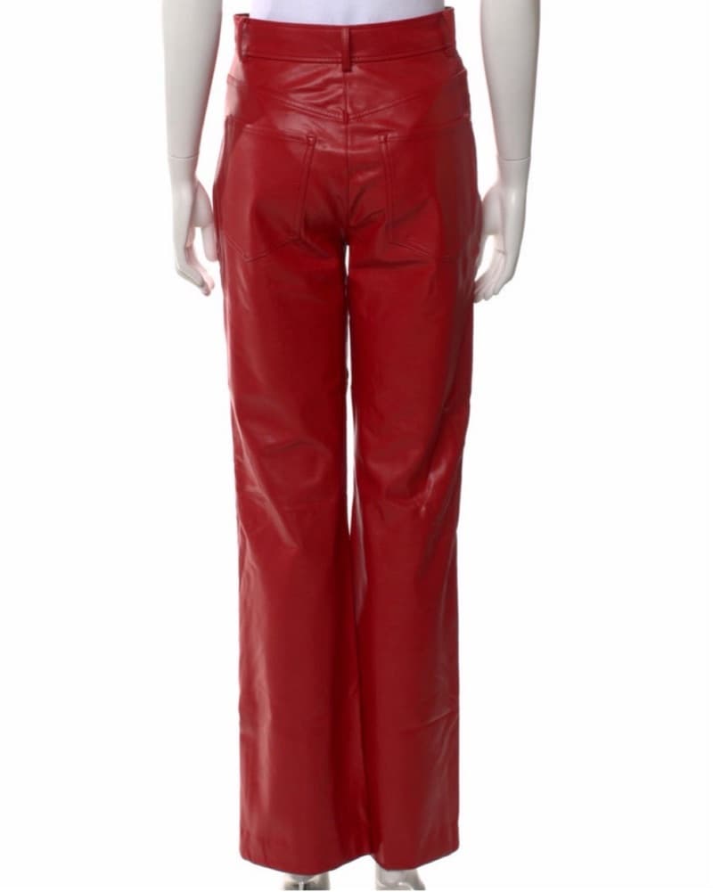 A.L.C. Red Leather Pants   - Image 2