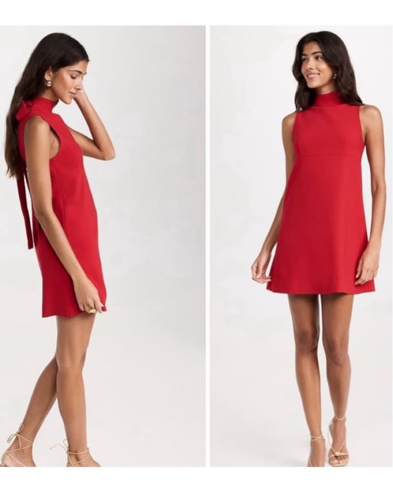 Staud Quant Dress Red Mini - Image 2