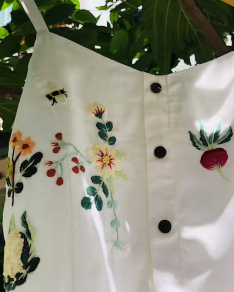 Custom Made Unique Linen Dress - Image 3