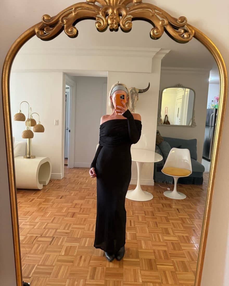 Revolve Black Off The Shoulder Dress - Image 2