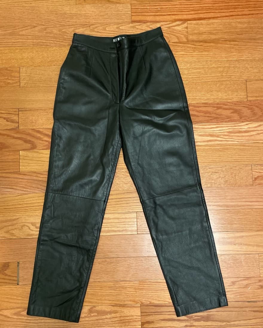 Vintage Leather Mixit Moto Panel Pants - Image 1