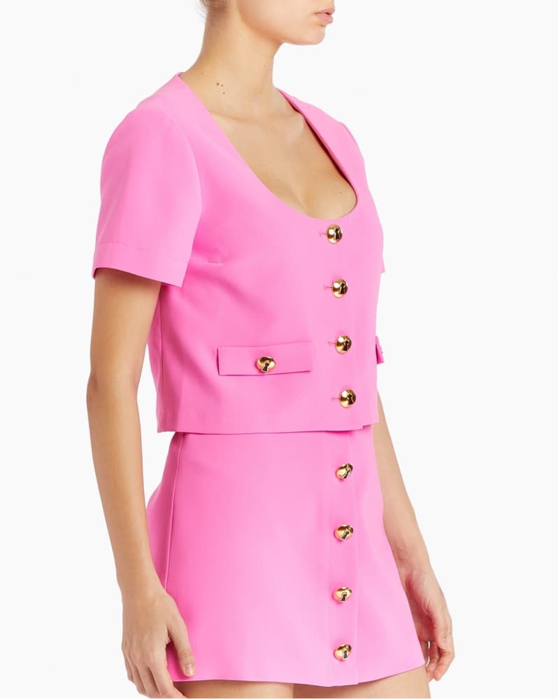 Amanda Uprichard Benton Top - Pink - Image 2