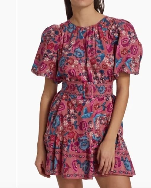 Farm Rio Belted Print Mini Dress - Image 3