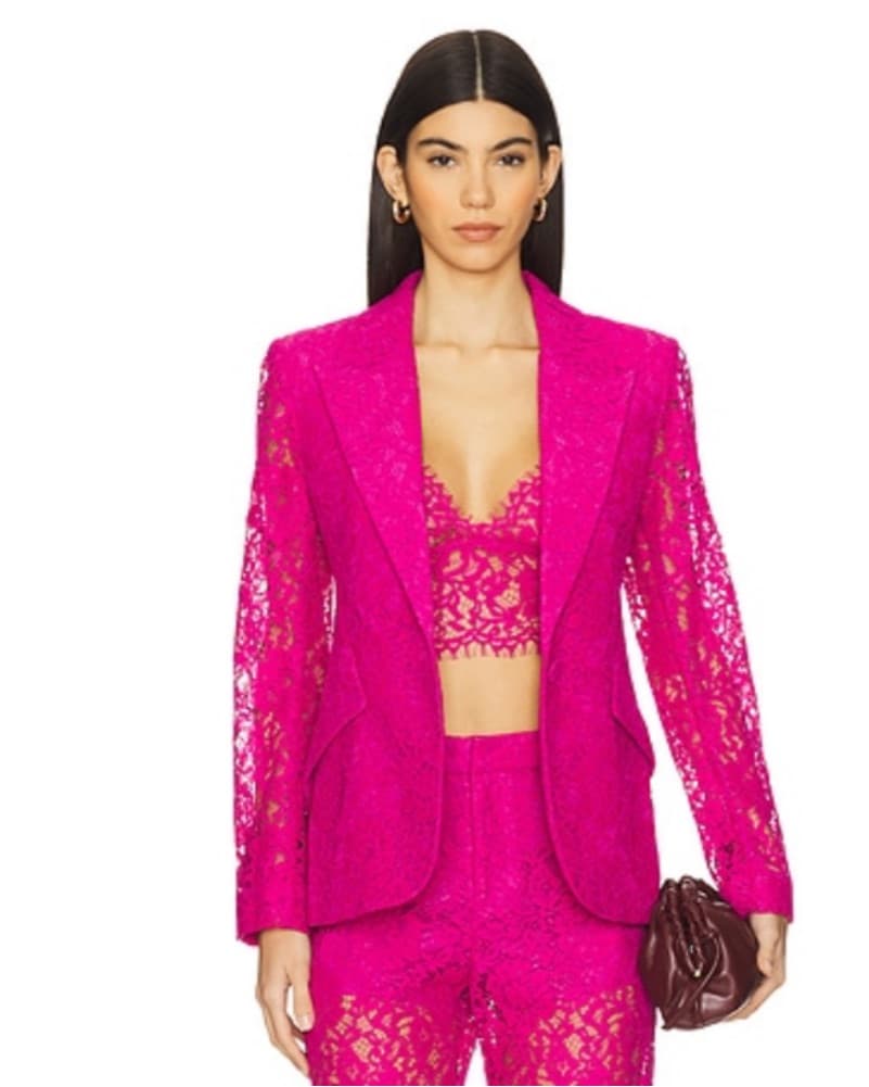 Fuchsia Lace Suit Ensemble - Image 4