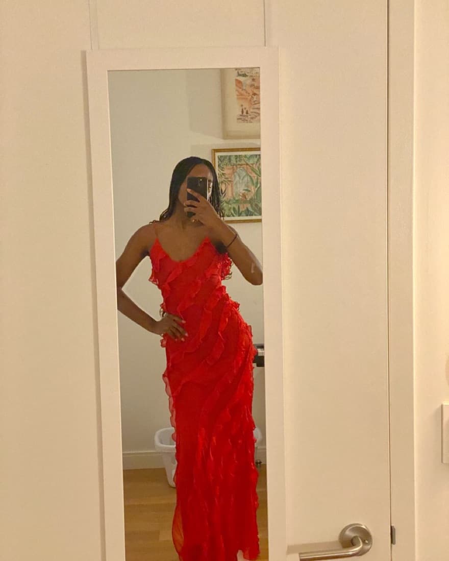 Red Rat And Boa Cecelia Dress XS - Image 2
