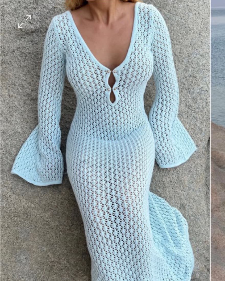 Meshki Crochet Maxi Dress - Image 2
