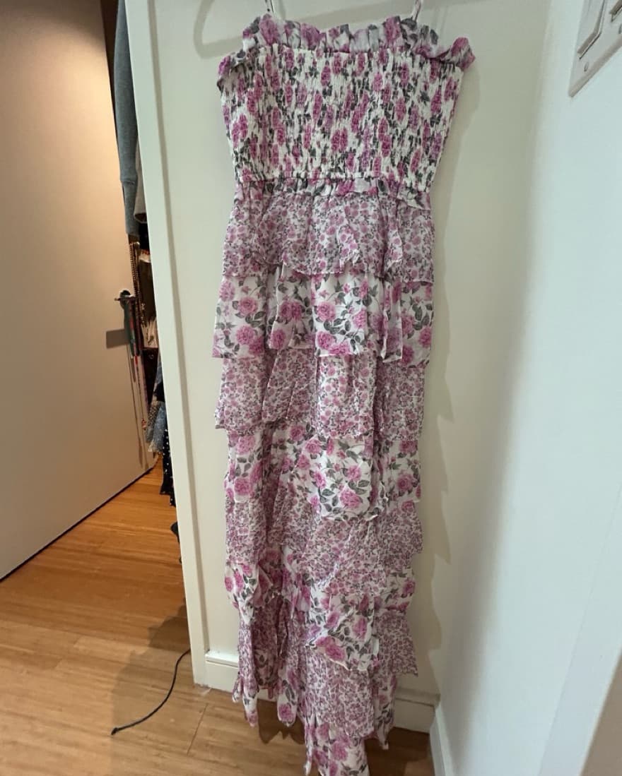 Tiered, Ruffle, Floral Gown - Image 2