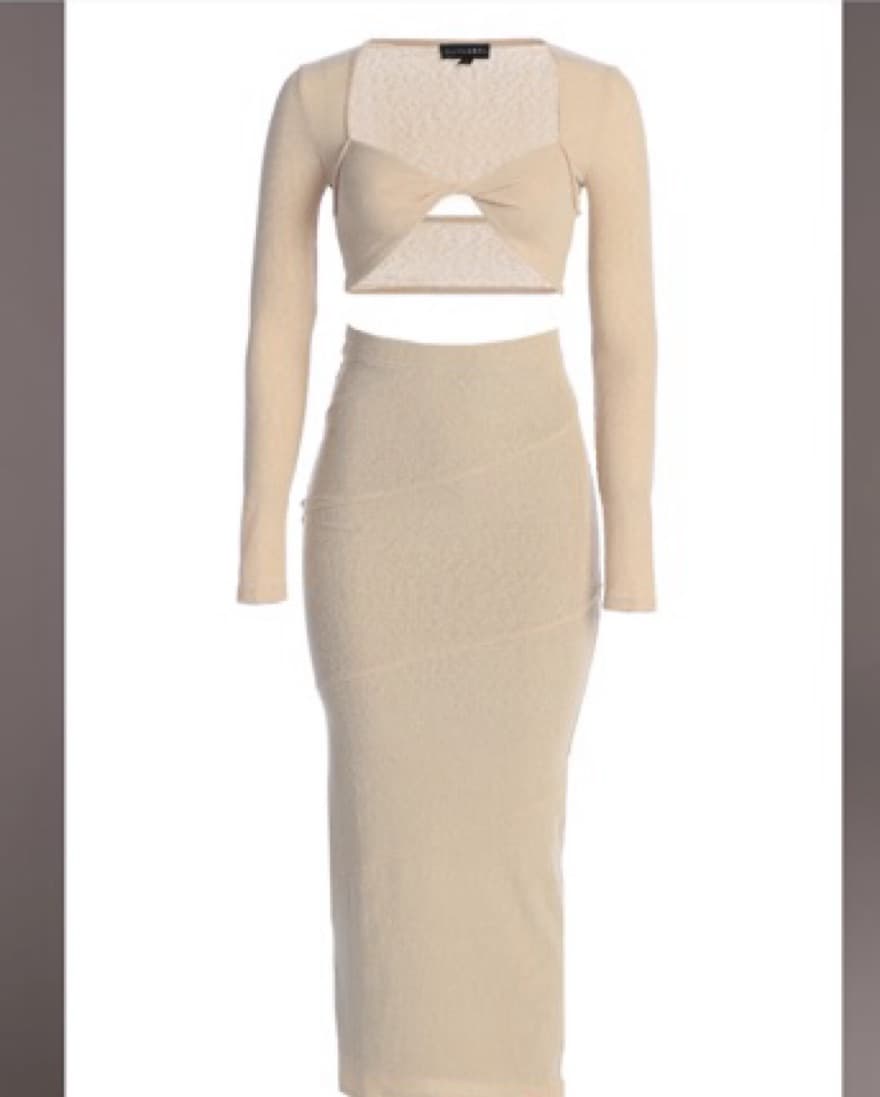 Chic Cutout Midi Dress Set - Image 3