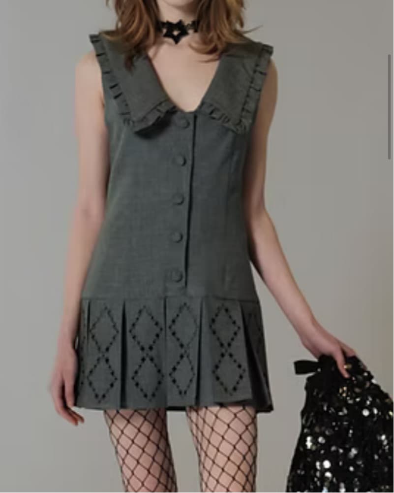 Florintina Leitner Collared Mini Dress - Image 3