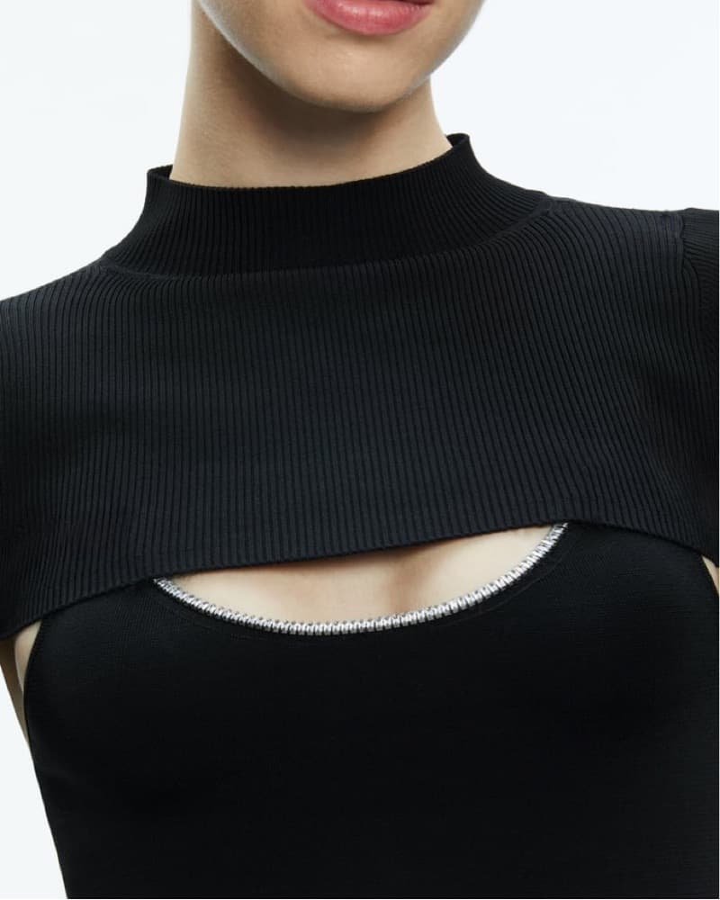 Alice + Olivia ORION KNIT TANK & SHRUG - Image 2