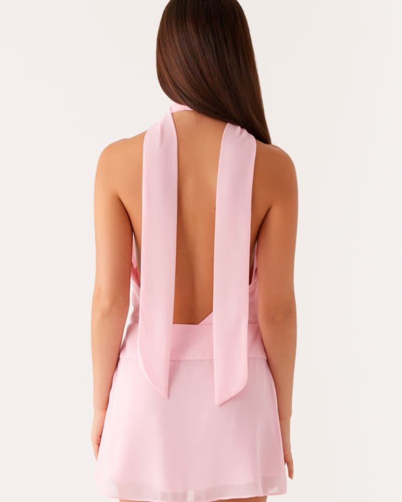 Chantal Backless Scarf Mini Dress - Image 2
