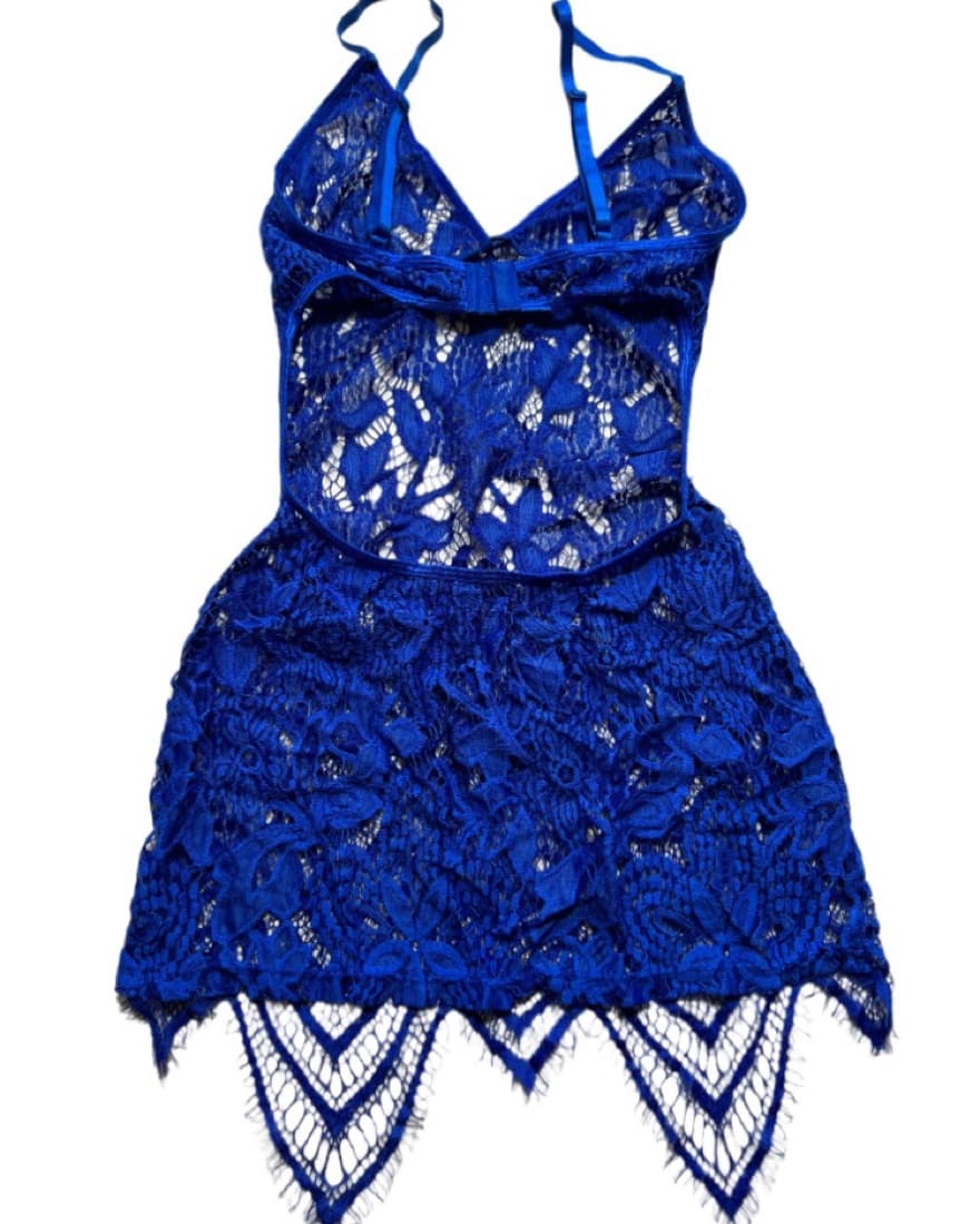Blue Lace Lingerie Dress - Image 2