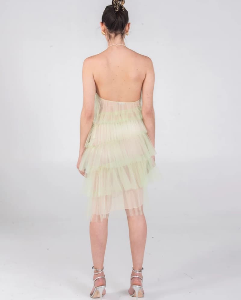 The Bar Flowing Ruffled Halter Dress  - Image 5