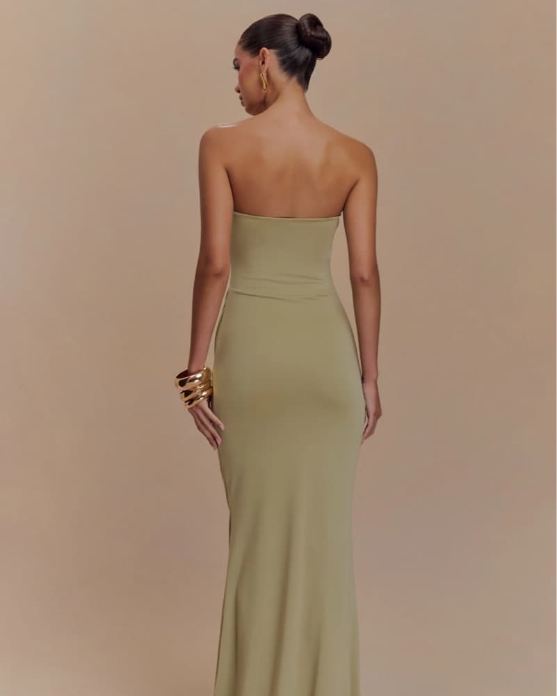 Madison Strapless Slinky Maxi Dress  - Image 2