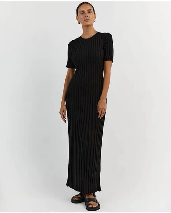 Dissh Ada Short Sleeve Ribbed Dress XS - Image 1