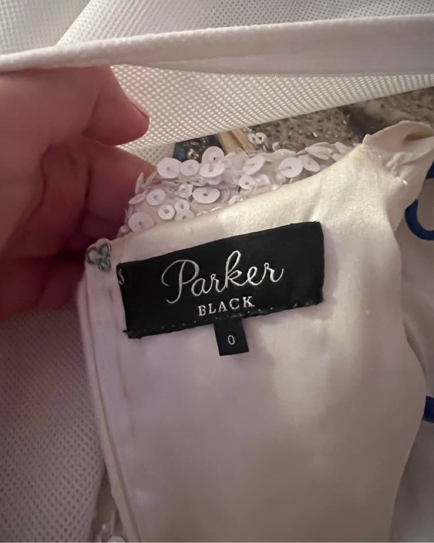 Parker Black White Beaded Dress - Image 5