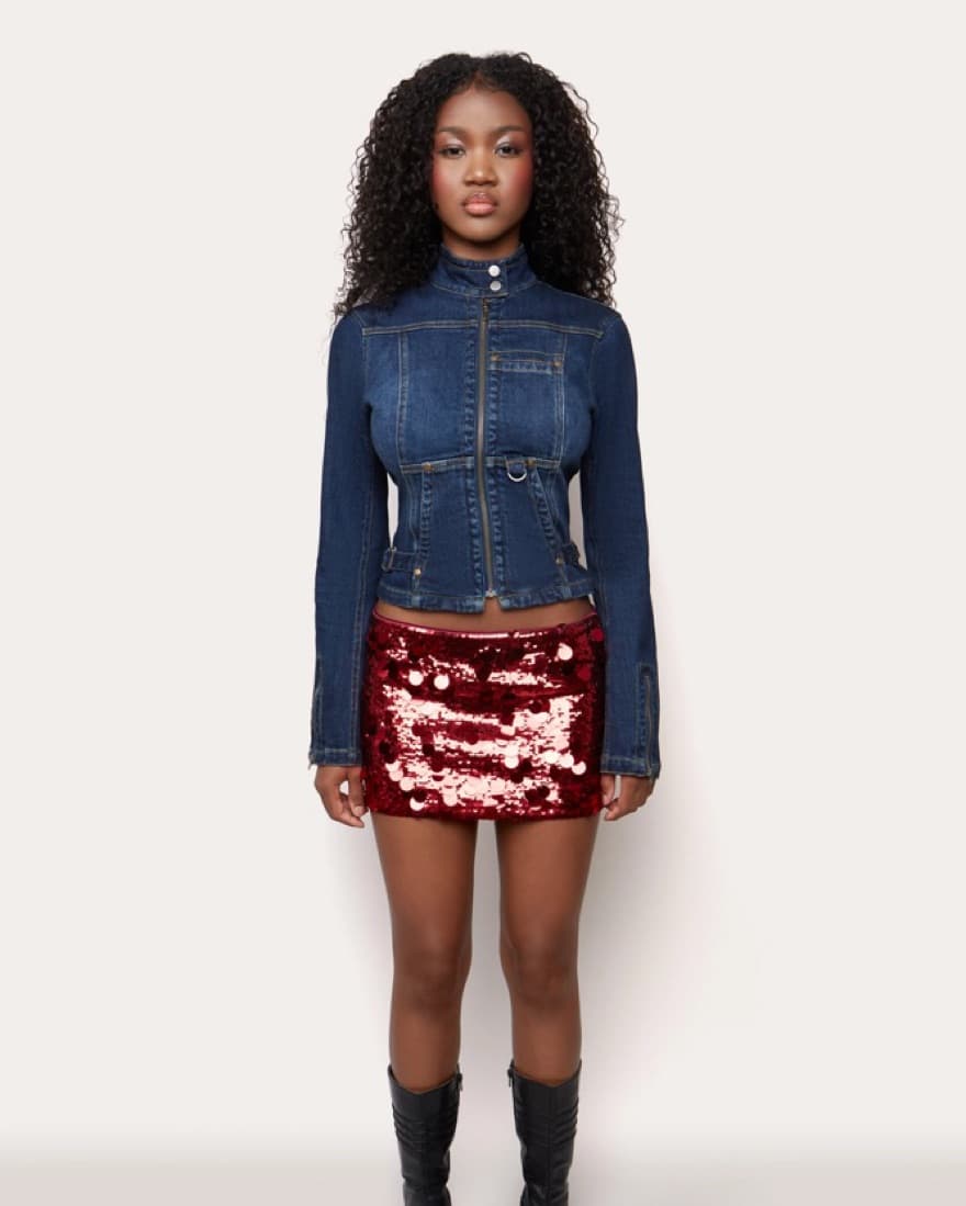 Danielle Guizio Paillette Skirt  - Image 3