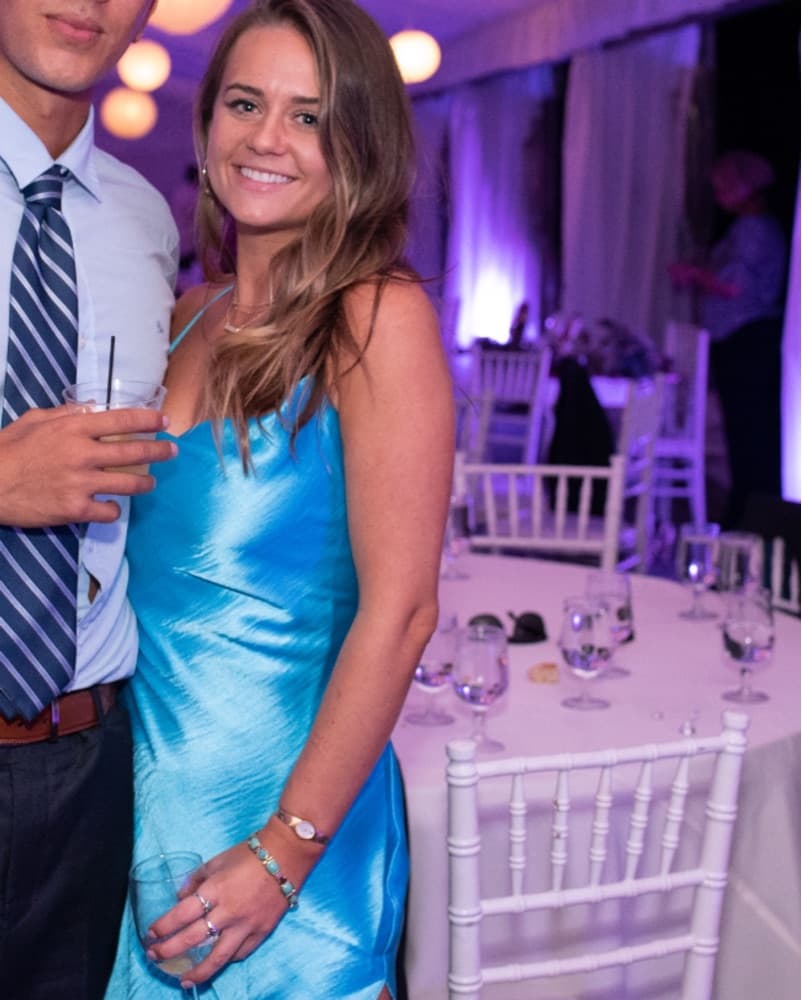 Blue Satin Slip Dress - Image 3