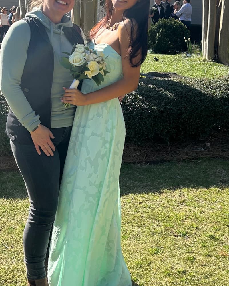 Mint Green Floral Dress - Image 2