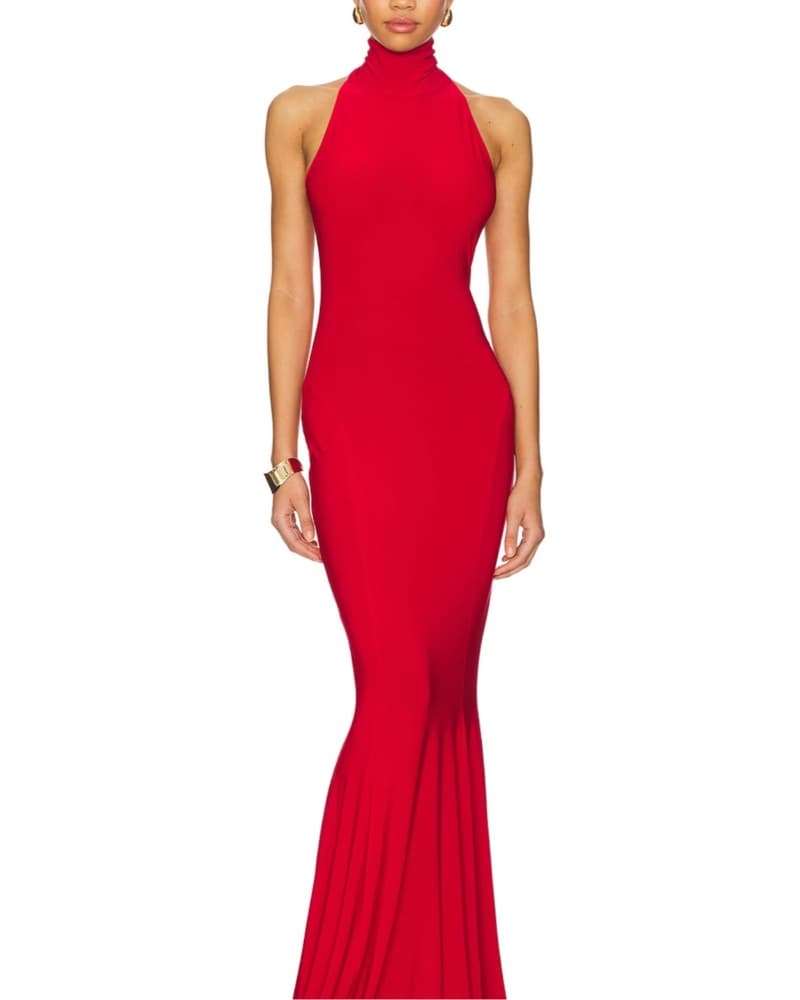 Red Revolve Norma Karmali Dress - Image 3