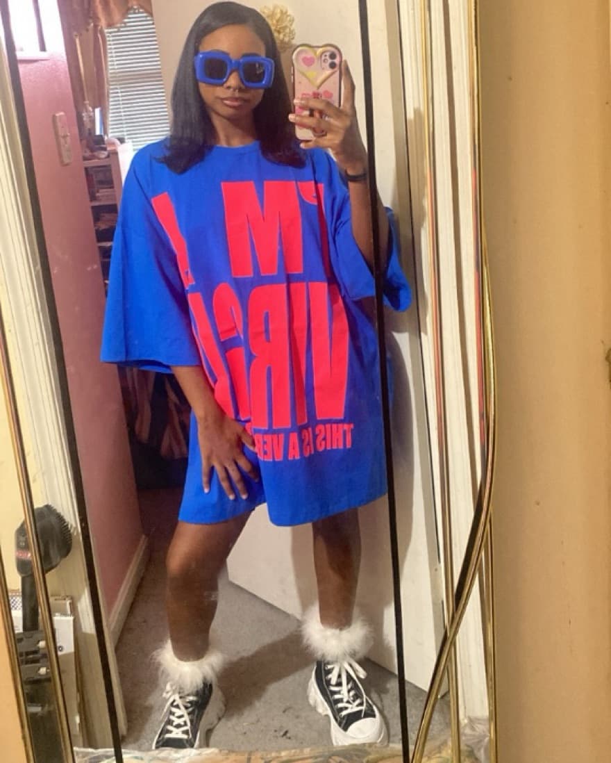 “I’m A Virgin” Oversized Tee - Image 2