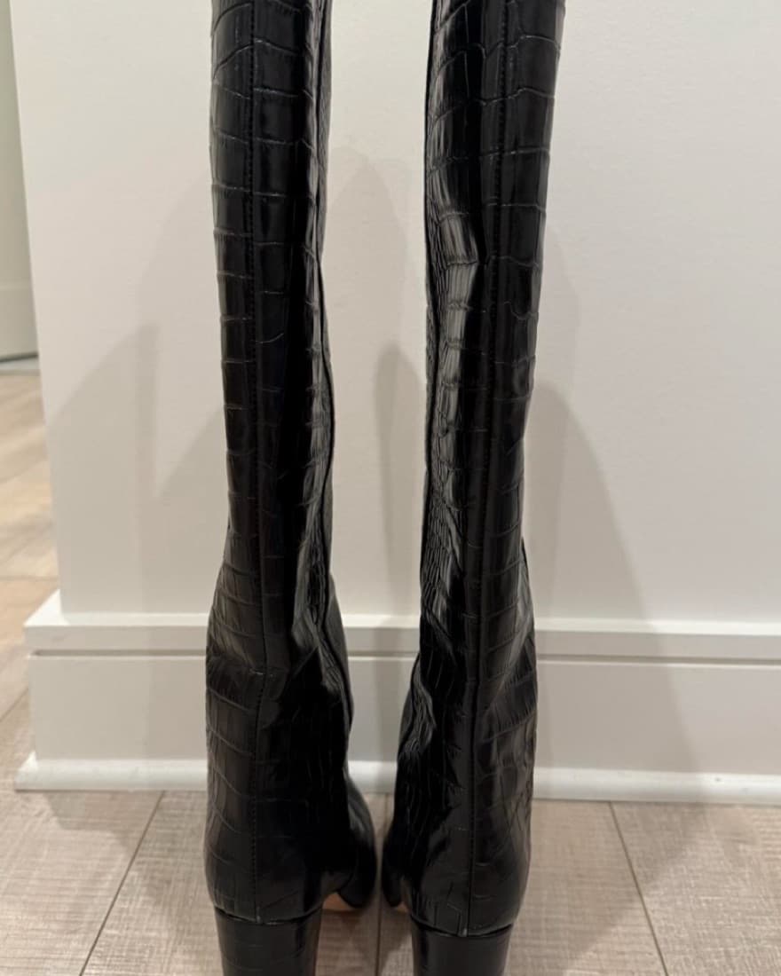 Paris Texas Anja Heeled Leather Boot - Image 6