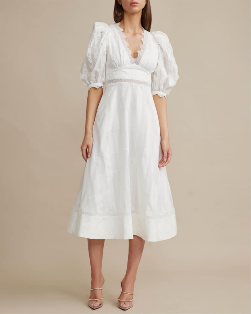 Acler Grampian Lace Trim Midi Dress - Image 1