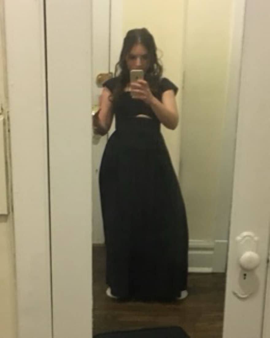 Black Keyhole Maxi Dress - Image 1