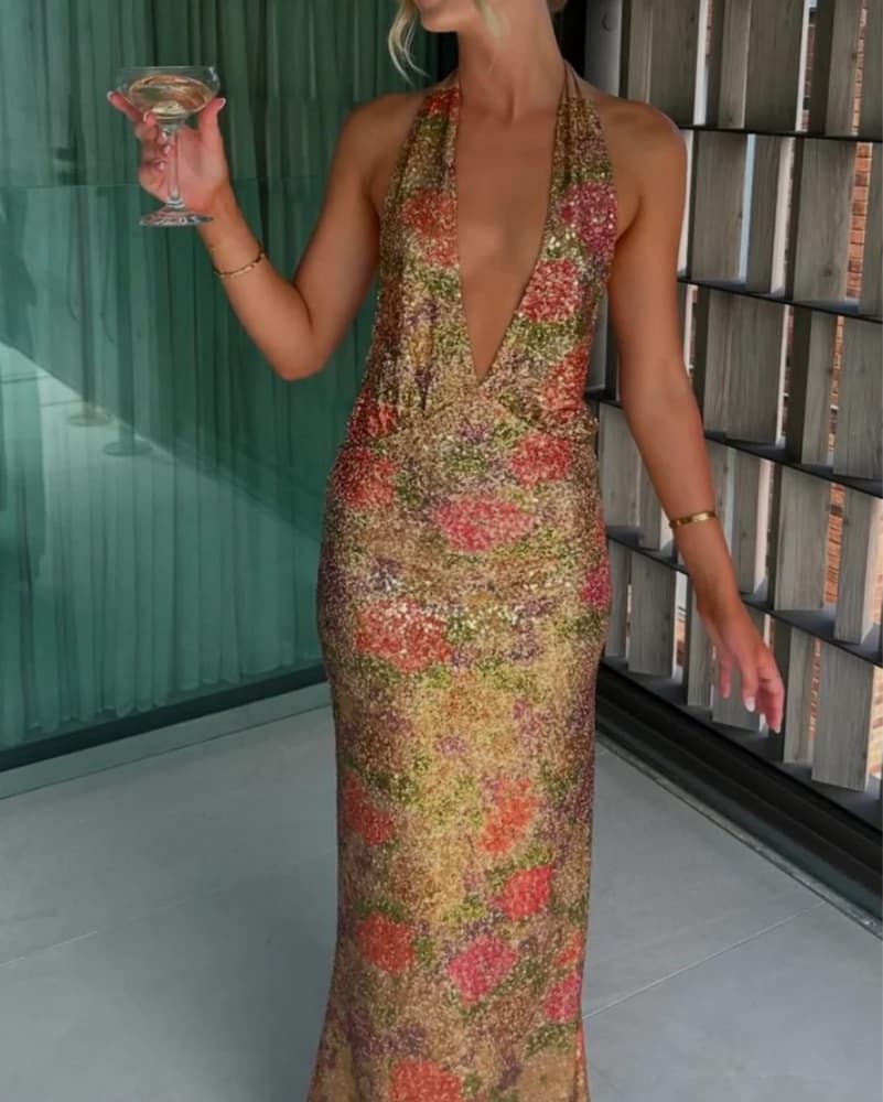 Fait Par Foutch Backless Sequin Dress  - Image 1