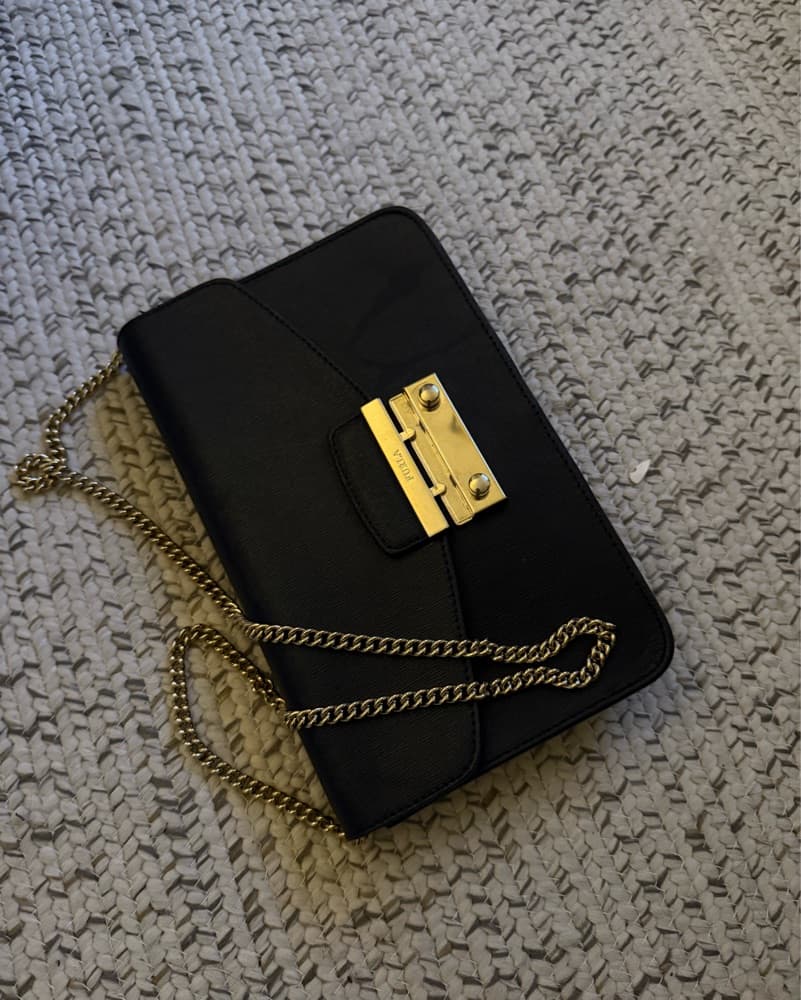 Furla Leather Black Small Bag With Gold - Image 1