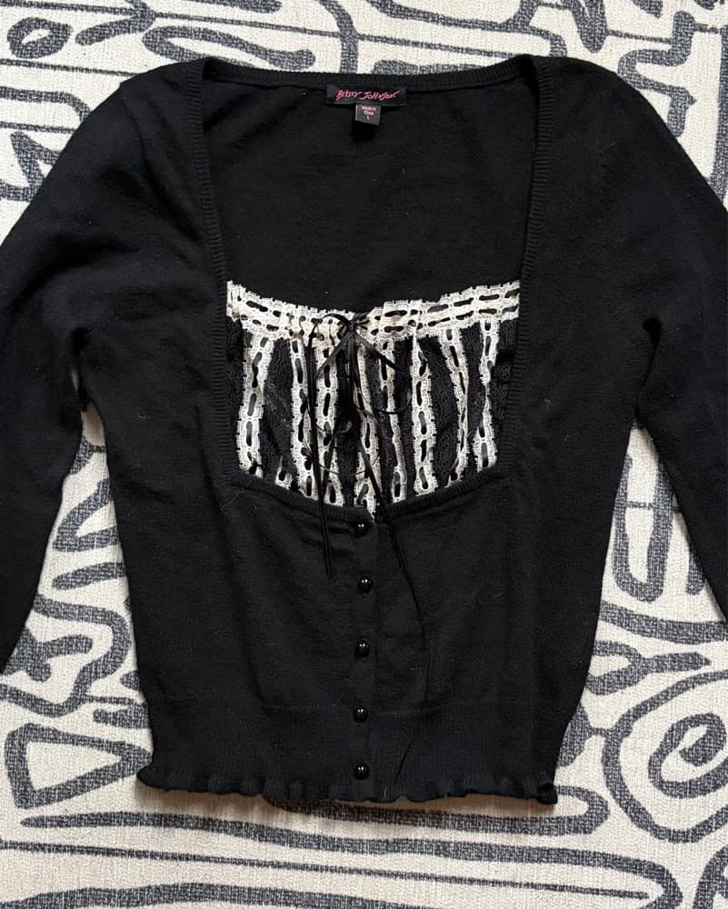 Betsey Johnson Milkmaid Lace Cardigan - Image 3