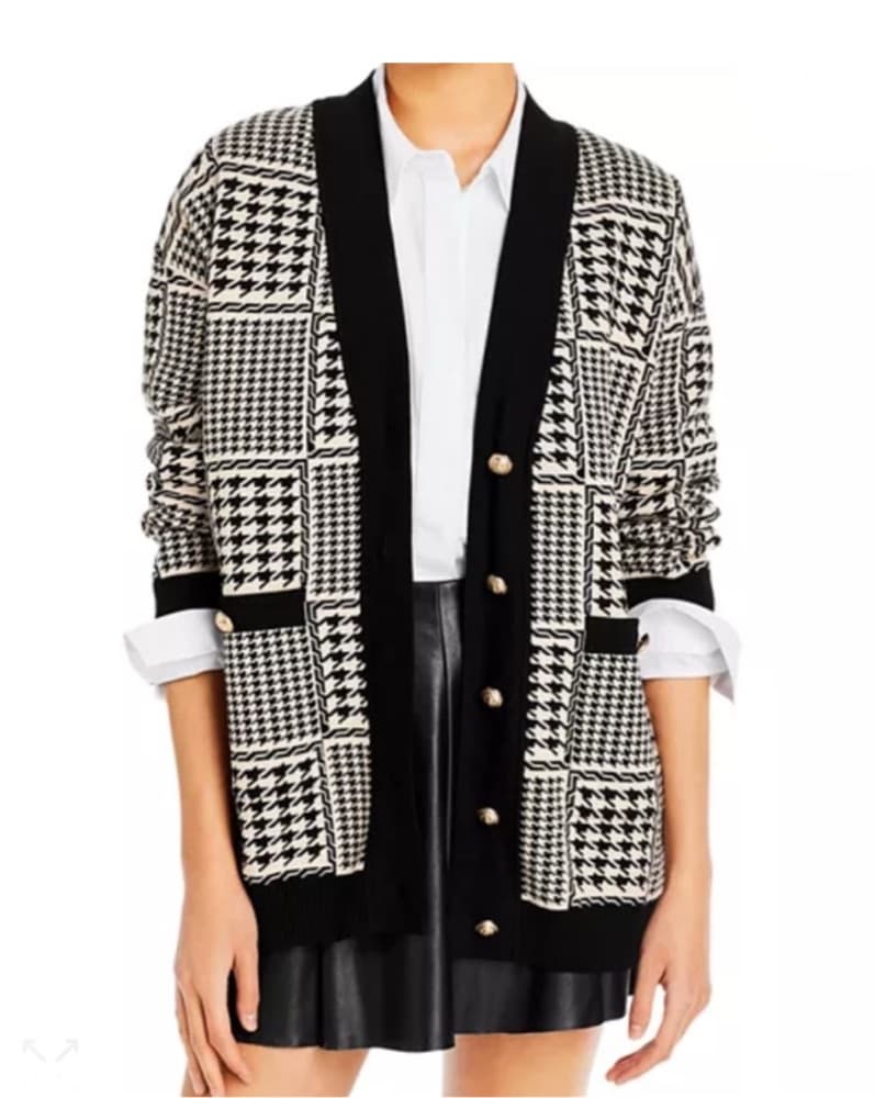 Sandro Gassin Houndstooth Cardigan - Image 1