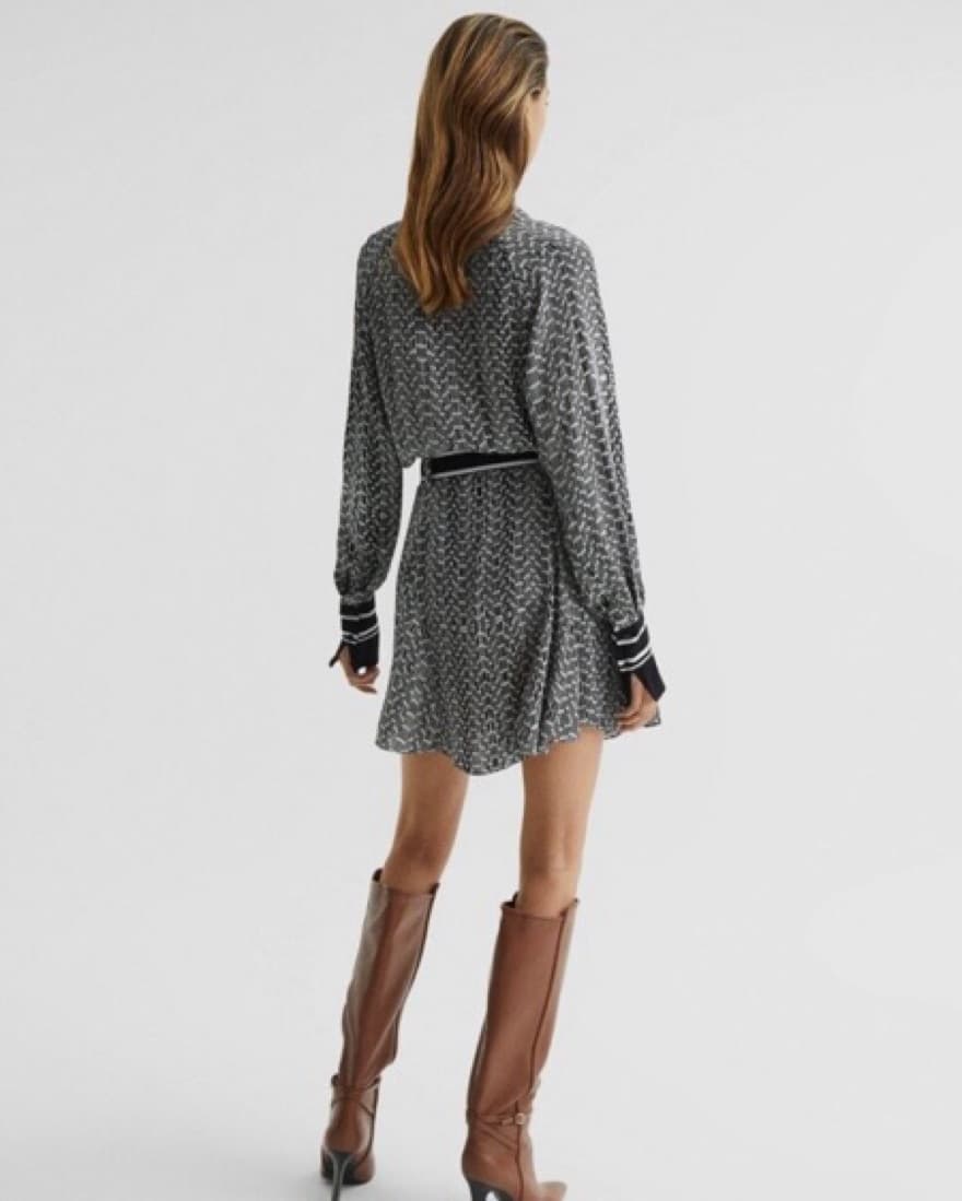 Reiss Print Mini Wrap Dress - Image 3