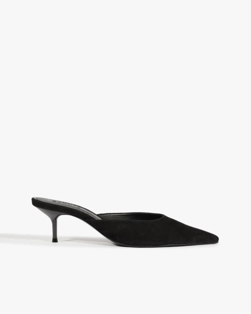 Suede Pointed Toe Mule - Image 1