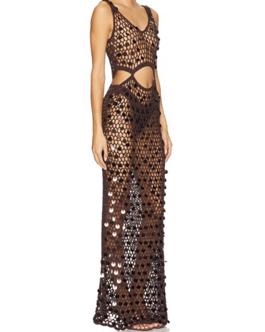 Revolve Superdown Brown Coverup Dress - Image 2