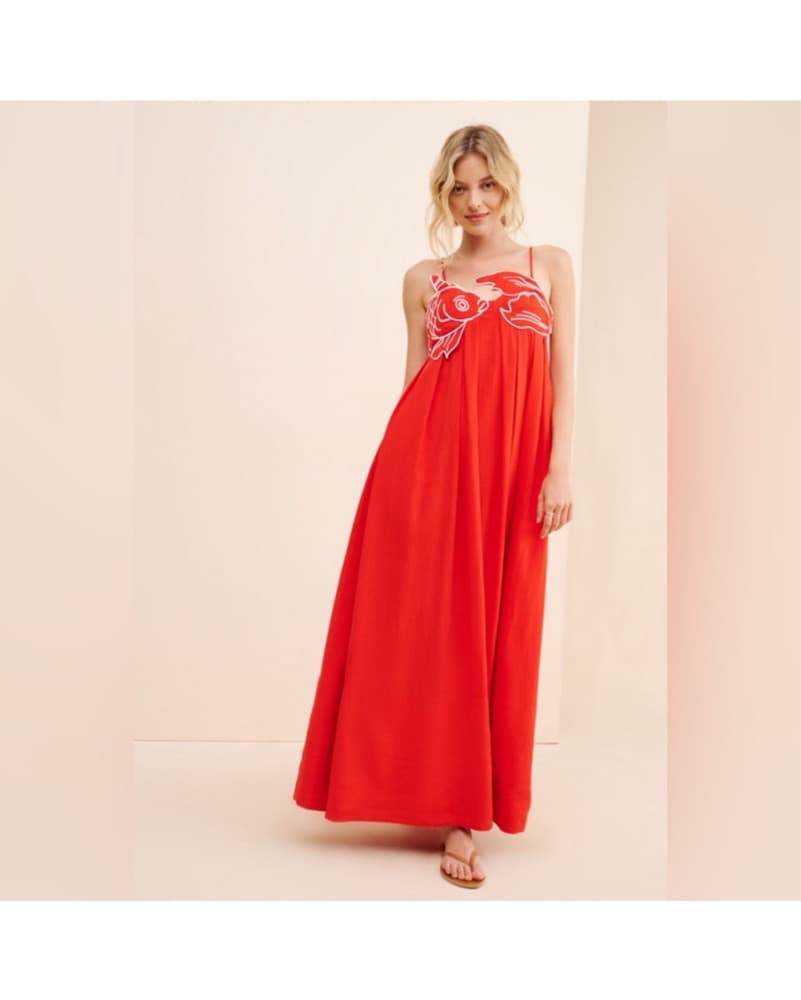 Farm Rio Fish Dress - Image 5