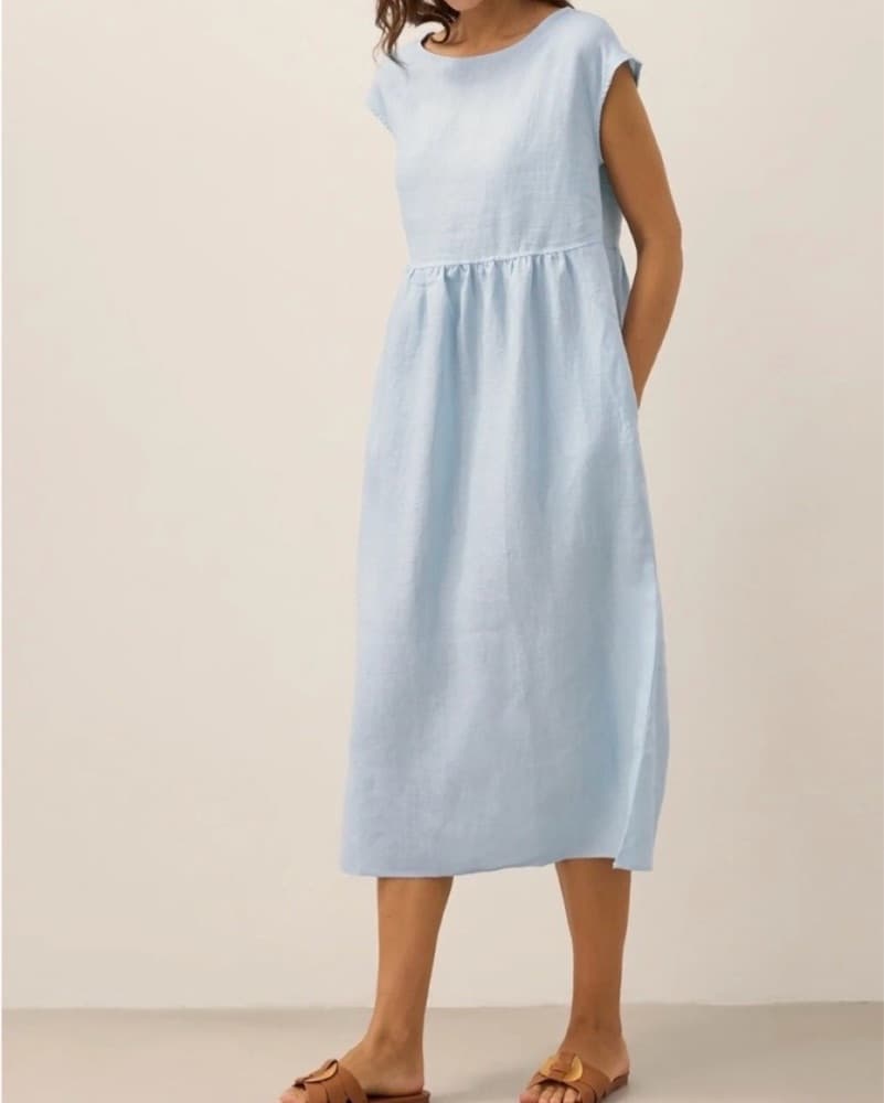 Lintico Joan cap sleeve linen dress - Image 1