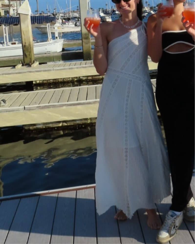 Free People One-Shoulder White Max - Image 2