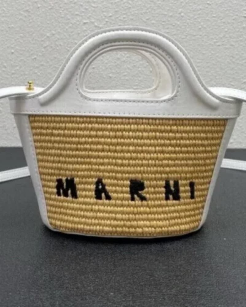 Marni Straw Tote Bag - Image 1
