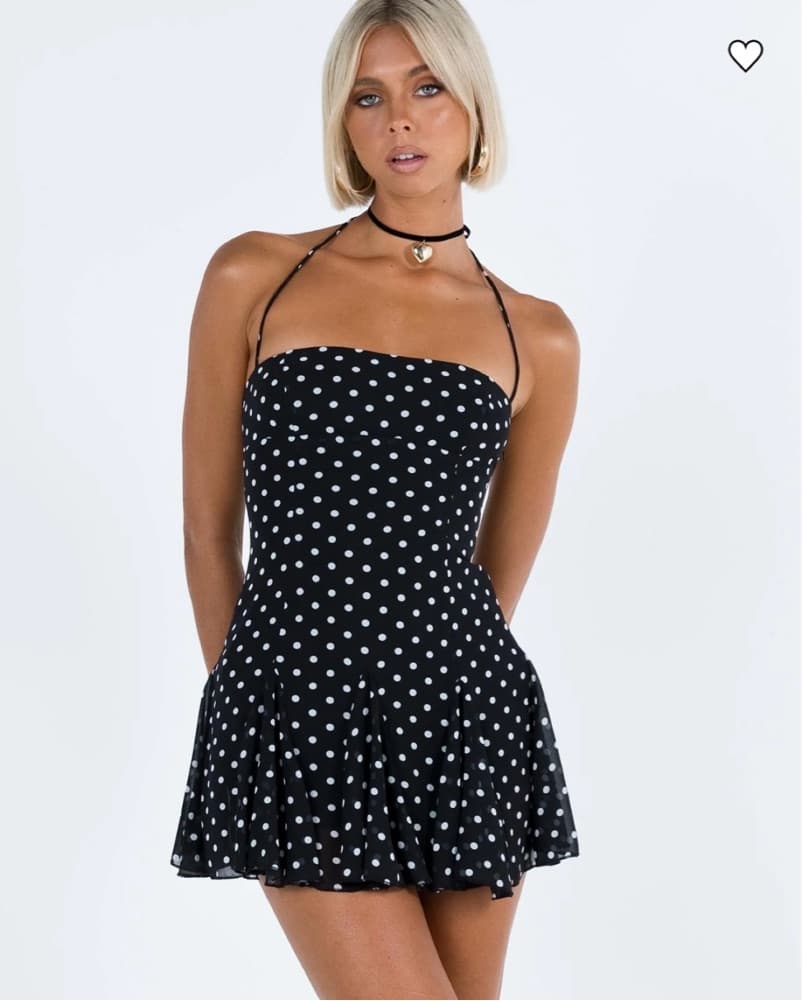 Delamere Mini Dress Black / White - Image 1